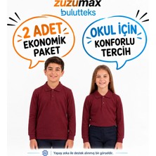 Bulut Teks Okullu 2'li Bordo Uzun Kollu Polo Yaka Okul Tişörtü – Çocuk ve Genç Okul Üniforması