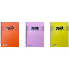 Muhtelif U-Dip Tel Dikişli Pp Kapak Defter A4 100/4 4605-4602