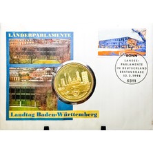 Yuonis Art Landtag Baden-Württemberg 1998 Numisbrief – Alman Hatıra Madalyon ve Pul Zarfı