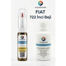 COLORGUARD FIAT 722 İnci Beji İğneli & Fırçalı Şişe Rötuş Boyası ve Yüzey Temizleme Solüsyonu Seti