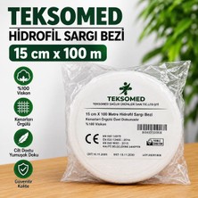Teksomed Hidrofil Sargı Bezi 15 cm x 100 Metre – Yüksek Emici, Yumuşak ve Hava Geçirgen 3 Adet