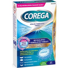 Corega Beyazlatıcı 30LU Protez Temizleme Tableti