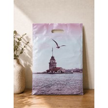 Packtopya Baskılı Mağaza Poşeti - Takviyeli - Kız Kulesi - No4 - 40X50CM - 50 Adet
