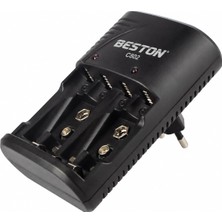 Store Aa Aaa 9V Pil Şarj Cihazı Ni-Mh Ni-Cd Uyumlu Akıllı Şarj Özellikli LED Göstergeli Aşırı Charge Korumalı 2’li 4’lü Pil Charge Adaptörü | Beston C802