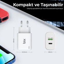 Store ZH-2U41T 25W Pd 3.0 Type-C & Usb-A Çift Bağlantı Noktalı Hızlı Şarj Adaptörü Siyah, Huawei, iPhone 15/14/13/12/pro Max, iPad Air/pro ve Daha Fazlası ile Uyumlu