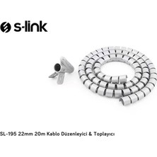 S-LINK SL-195 Gri Kablo Düzenleyici & Toplayıcı