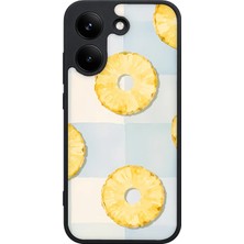 BG AKSESUAR Poco X8 Pro Uyumlu Pineapple Desenli Kamera Korumalı Darbelere Dayanıklı Kılıf