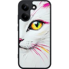 BG AKSESUAR Poco X8 Pro Uyumlu Kedigözü Desenli Kamera Korumalı Darbelere Dayanıklı Kılıf