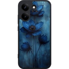 BG AKSESUAR Poco X8 Pro Uyumlu Maviçiçek Desenli Kamera Korumalı Darbelere Dayanıklı Kılıf