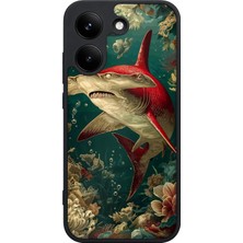 BG AKSESUAR Poco X8 Pro Uyumlu Testerebalığı Desenli Kamera Korumalı Darbelere Dayanıklı Kılıf