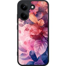 BG AKSESUAR Poco X8 Pro Uyumlu Bitkisel Desenli Kamera Korumalı Darbelere Dayanıklı Kılıf