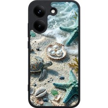 BG AKSESUAR Poco X8 Pro Uyumlu Denizkaplumbağası Desenli Kamera Korumalı Darbelere Dayanıklı Kılıf
