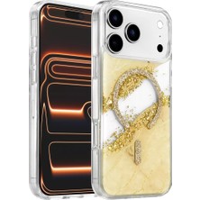 Sh Onegif Apple Iphone 17 Pro Max Lotus Simli Magsafe Kapak - Gümüş Sh Najmaddin