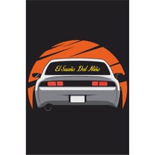 Turuncu Sticker El Sueno Del Nino (Bir Çocuğun Rüyası) Etiket 15x1,8 cm – Araç – Motor – Kask Etiket Sticker