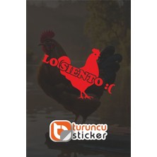 Turuncu Sticker LO SIENTO :( WİLSOON... Sticker Etiket 20x14 cm – Araç – Motor – Laptop - Kask Etiket Sticker