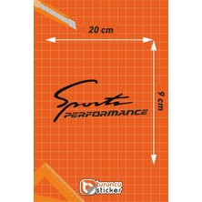 Turuncu Sticker Sport Sticker Etiket 20x9 cm – Araç – Motor – Laptop - Kask Etiket Sticker