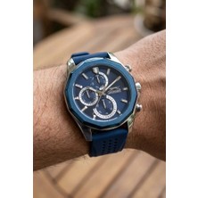 Slazenger Lacivert Erkek Kol Saati | 45 mm Paslanmaz Çelik Kasa, Silikon Kordon