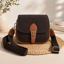 RoseBuy Bags Vintage Kahve Çapraz Omuz Çantası – Çift Fermuarlı Şık Günlük Çanta
