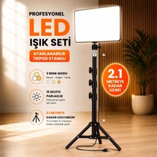 Raylax Profesyonel LED Işık Seti Standlı Stüdyo Video Fotoğraf Çekim Işığı Ring Lıght 10 Inç 2.1 Metre Tripod