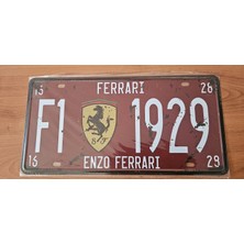 Vintage Retro Dekoratif Metal Plaka 15X30 Cm.