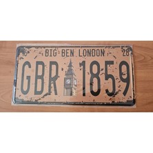 Vintage Retro Dekoratif Metal Plaka 15X30 Cm.
