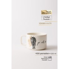 Go Wild Gerçek Altın Yaldızlı Kaplanlı ve Yazılı Porselen Kupa 220 ml