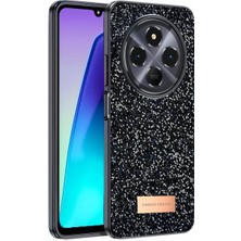 TeknoKapsül Onegif Xiaomi Redmi 14C Bright Simli Kapak - Siyah