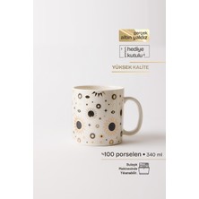 Eclipse Gerçek Altın Yaldızlı Gökyüzü Desenli Porselen Kupa 340 ml