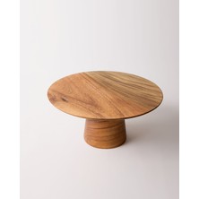 Selected Gerçek Akasya Ağacı Ayaklı Pasta Standı - Sunumluk 25 cm