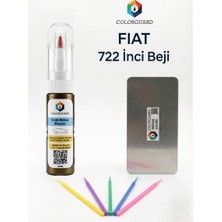 COLORGUARD FIAT 722 İnci Beji Rötuş Seti - 2 si 1 Arada İğne ve Fırça Uçlu Şişe, Rötuş Çeliği ve Rötuş Çubuğu