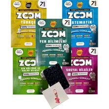 Günay Yayınları 7.sınıf Zoom Matematik+Fen+Türkçe+Sosyal+Din-Yeni Baskı-Vantuz+Çanta Süsü Hediye