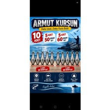 Marmara Global 50 ve 60 Gram Olta Kurşunu (5 Er Adet, Toplam 10 Adet)