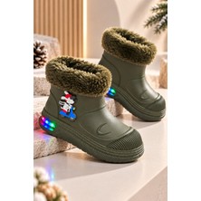 Muggo Muppy Işıklı Kürk Detaylı Unisex Çocuk Günlük Yağmur ve Kar Botu