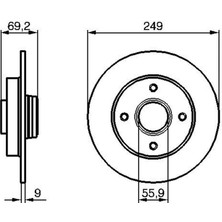 Opel Crossland x 2017- Fren Diski Arka 294MM 1613500780 Bosch
