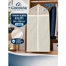 Cocovia ( 3 Adet ) Takım Elbise Kılıfı Fermuarlı Kıyafet Ceket Koruyucu Hurç- Dolap Içi Düzenleyici Elbise Koruma Kılıfı