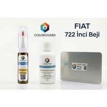 COLORGUARD FIAT 722 İnci Beji Rötuş Seti - 2 si 1 Arada İğne ve Fırça Uçlu Şişe, Solüsyon ve Rötuş Çeliği