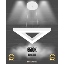 Hegza Lighting Trıan (Beyaz Kasa, Beyaz Işık) Ledli Modern Avize