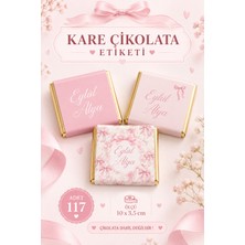 Pembe Fiyonk Çikolata Etiketi (117 Adet)