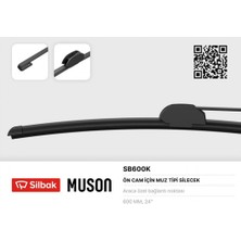 Silbak Edntrend Silecek Süpürgesi Muz Tipi 600 mm Daf Cf 65 75 85 F 65 75 85-Man F2000 F90 M2000-MERCEDES LN790 1324 Lk 707 1525
