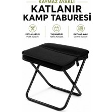 Raylax Kamp Taburesi Çantalı Katlanır Taşınabilir Hafif Dayanıklı Kaymaz Ayaklı Outdoor Oturma Sandalyesi