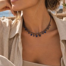 Lapis Lazuli Sallantılı Doğaltaş Kolye