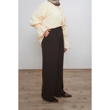 Beyruha Collection Bağcıklı Pantolon - Kahverengi