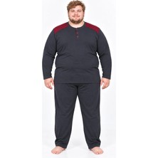 Mutlu City Erkek Yüksek Kalite Interlok Penye Büyük Beden Penye Pijama Takımı 18560