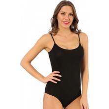 MTM My The Mall Giyim Bayan Ip Askılı Çıtçıtlı Body Siyah