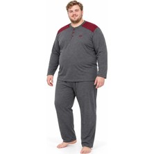 Mutlu City Erkek Yüksek Kalite Interlok Penye Büyük Beden Penye Pijama Takımı 18560