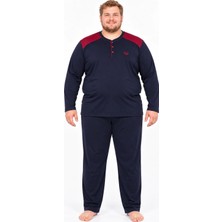Mutlu City Erkek Yüksek Kalite Interlok Penye Büyük Beden Penye Pijama Takımı 18560
