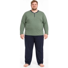 Mutlu City Erkek Yüksek Kalite Interlok Penye Büyük Beden Penye Pijama Takımı 18560