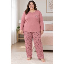 Mutlu City Kadın Orta Yaş ve Üzeri Regular Büyük Beden Pamuk Anne Pijama Takımı 4584