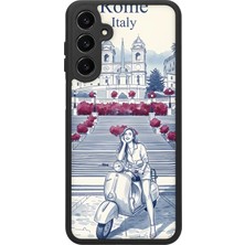 BG AKSESUAR Samsung Galaxy A16 Uyumlu Rome Desenli Kamera Korumalı Darbelere Dayanıklı Kılıf