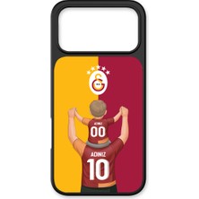 Galatasaray Kişiye Özel Baba Oğul iPhone 17 Pro Max Kılıf (Cam) - Lisanslı Orijinal